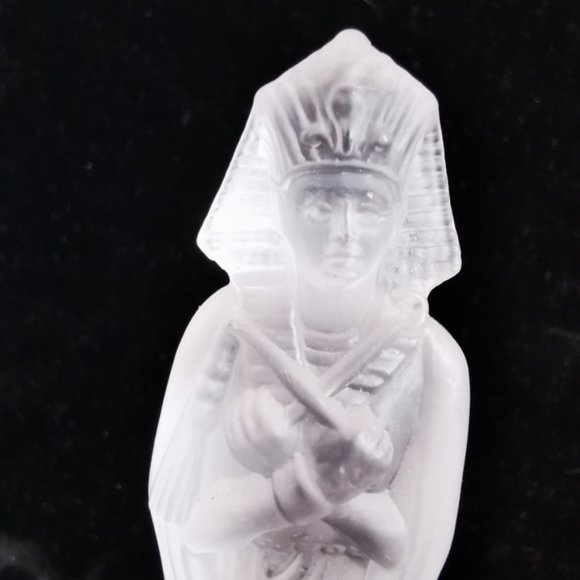 Vintage Schmid Hand Blown Frosted Glass Pharaoh Egyptian Bell - Picture 3 of 11